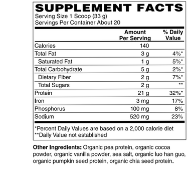 ORGANIC PLANT BASED PROTEIN